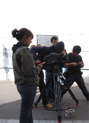 Etudiante en cin&eacute;ma.